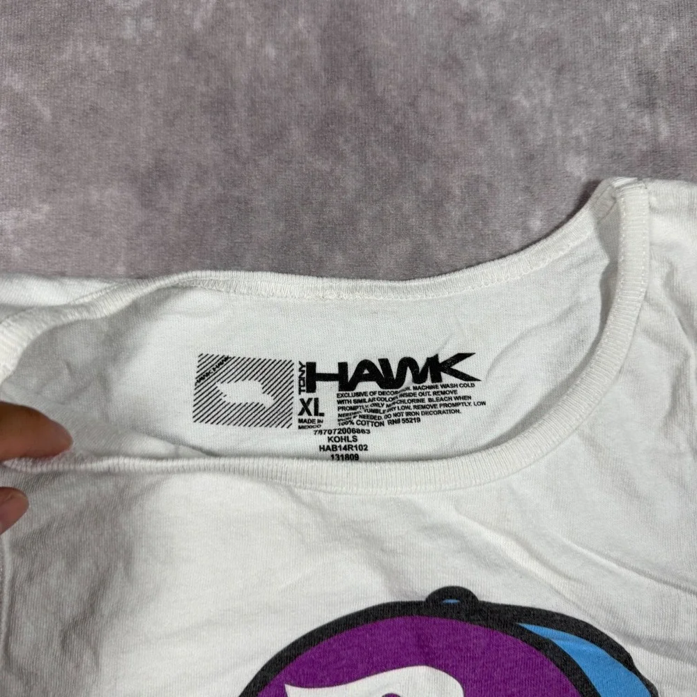 Tony Hawk Boys XL Skater Monster Graphic Tank Top White Youth 14/16 Streetwear